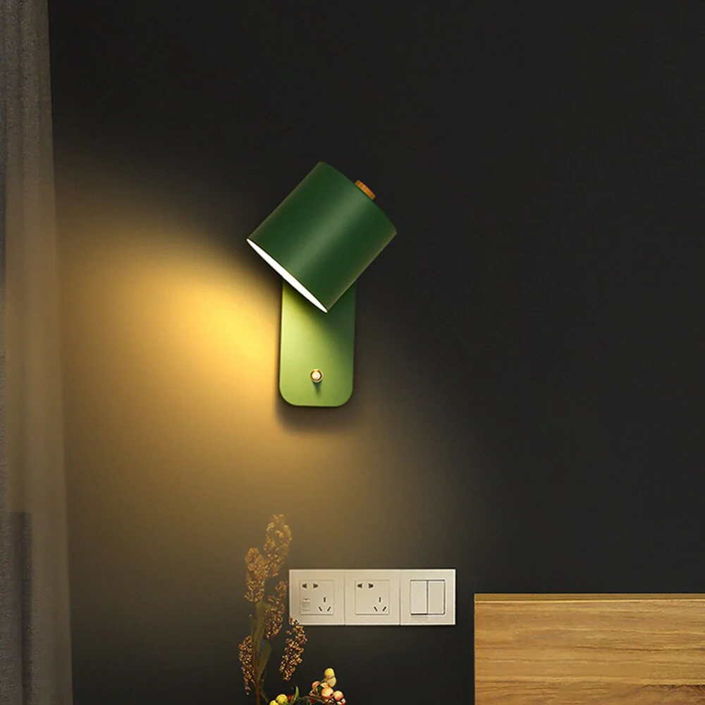 Modern Cylinder Wall Sconce with Switch - Minimalist LED Light Fixture