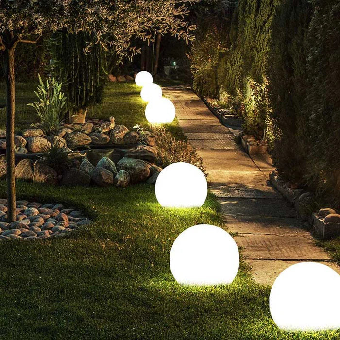 Outdoor Globe LED Lights - Weatherproof, Remote-Control, Modern Design