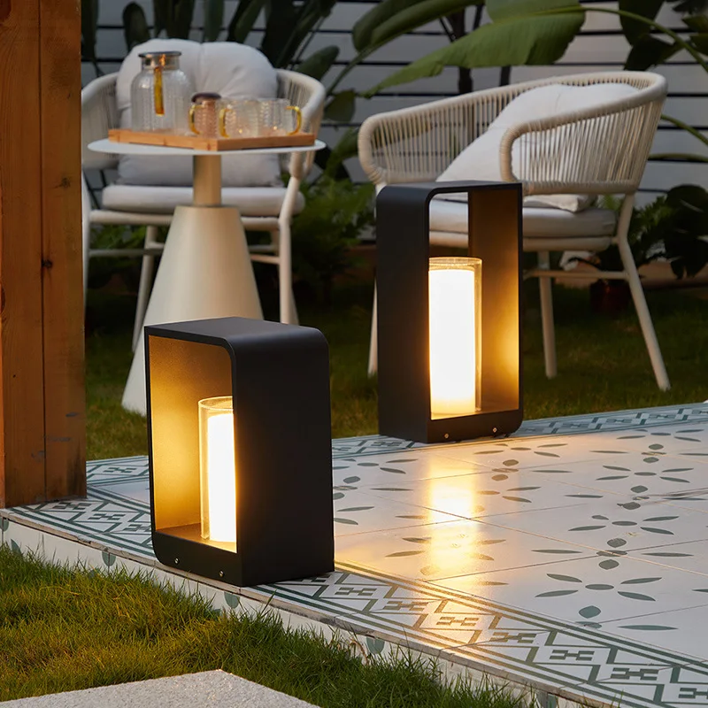 Modern Stainless Steel Solar Garden Lights �C Waterproof LED Pathway Lamp Outdoor