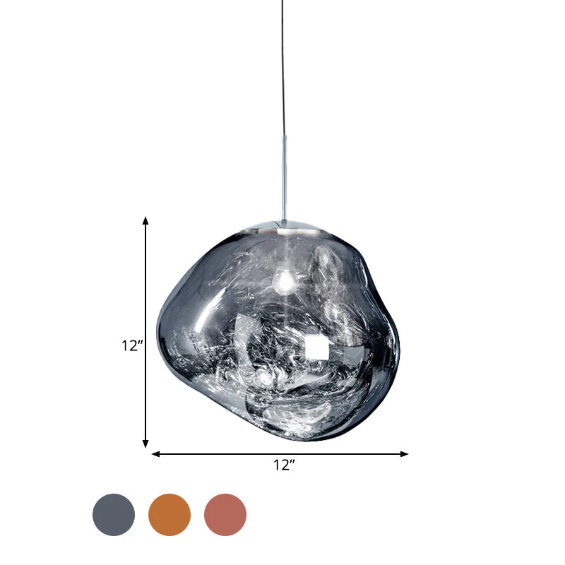 Modern Glass Pendant Light �C Sculptural Irregular Design, E27 Fitting