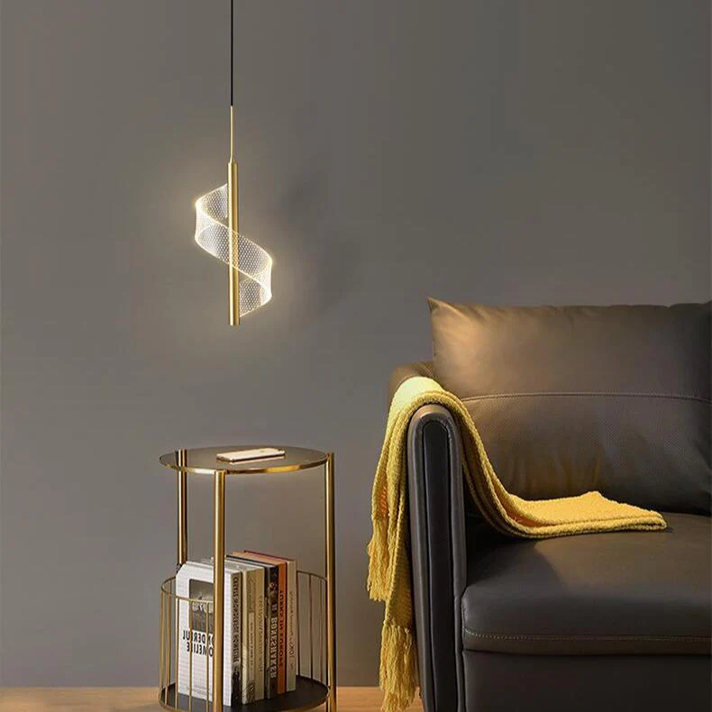 Modern LED Pendant Light �C Minimalist Spiral Design with Adjustable Hanging Height