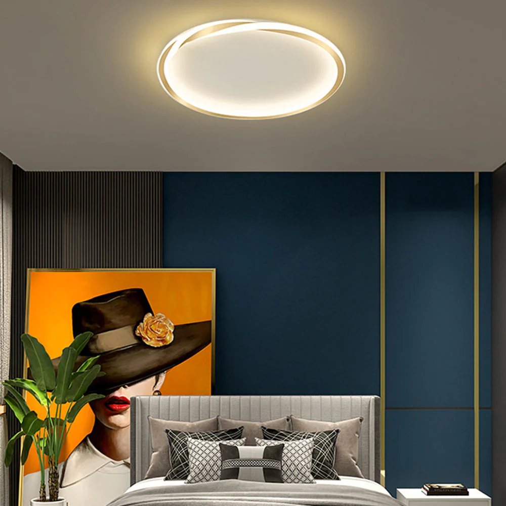 Modern Minimalist Round LED Ceiling Light �?Flush Mount - Iron & Acrylic