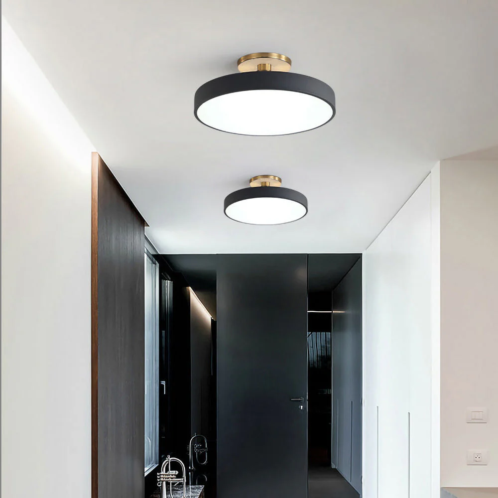 Modern LED Flush Mount Ceiling Light �C Minimalist Round Design in Acrylic & Metal