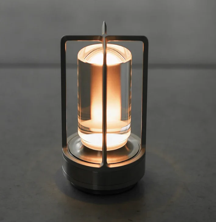 Modern Rechargeable LED Lantern with USB Port �C Minimalist Indoor/Outdoor Light