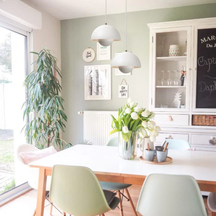 Mid-Century Modern Dome Pendant Light - Minimalist Dual Sphere Design