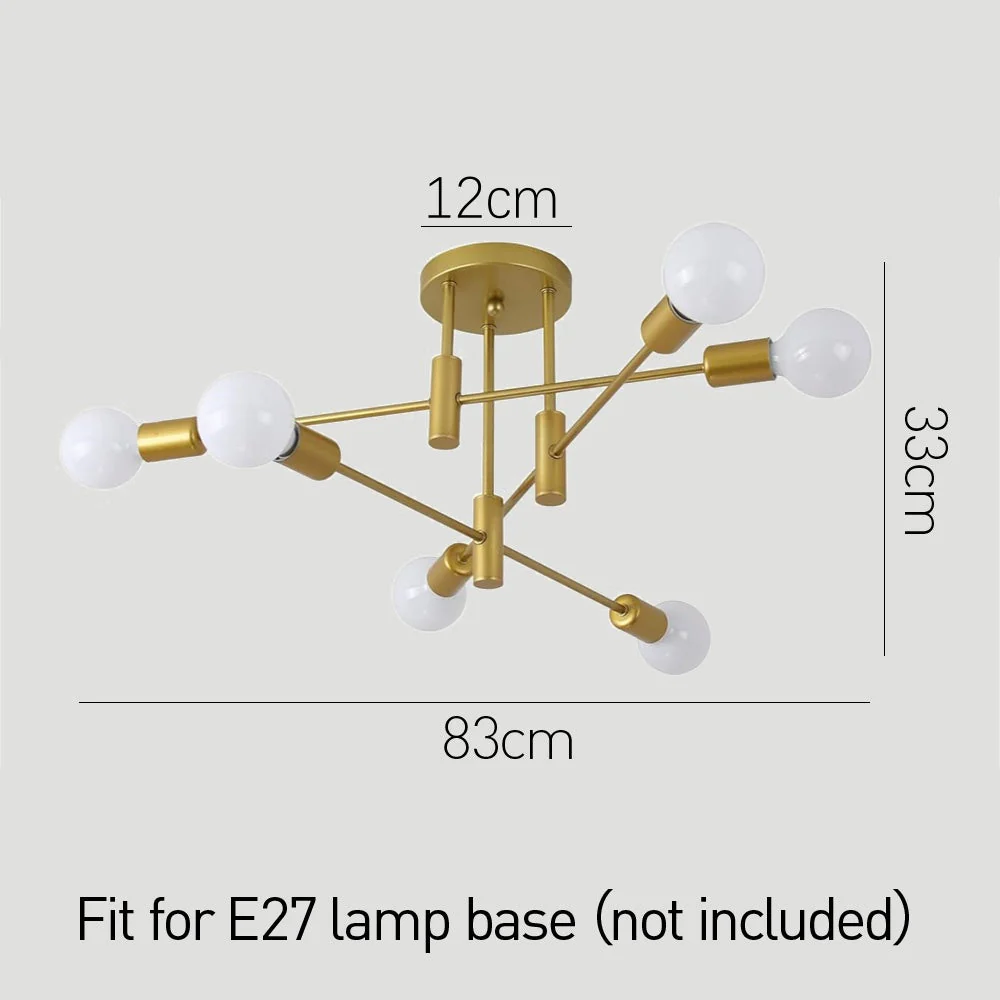 Modern Nordic Flush Ceiling Light �C Minimalist Metal Fixture with Geometric Design