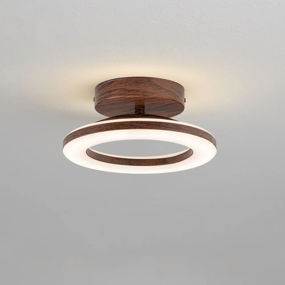 Modern Acrylic Flush Mount LED Ceiling Light �C Round Double Ring Hallway Fixture