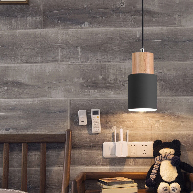 Minimalist LED Pendant Light - Nordic Style, Adjustable Aluminum Cylinder