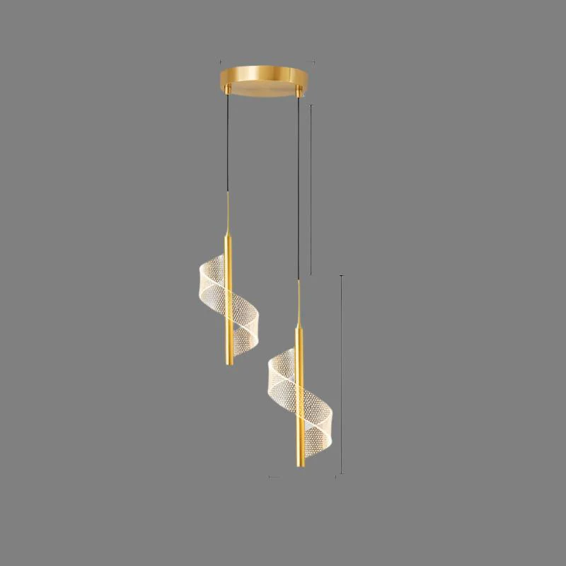 Modern LED Pendant Light �C Minimalist Spiral Design with Adjustable Hanging Height