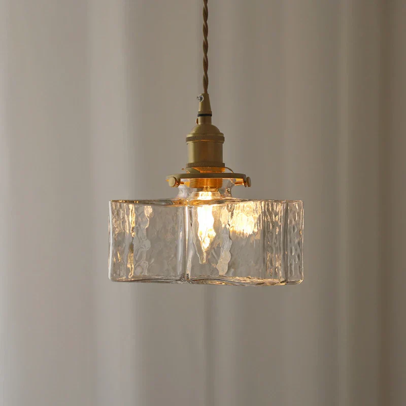 Modern Retro Cluster Pendant Light with Textured Glass and Gold Accents