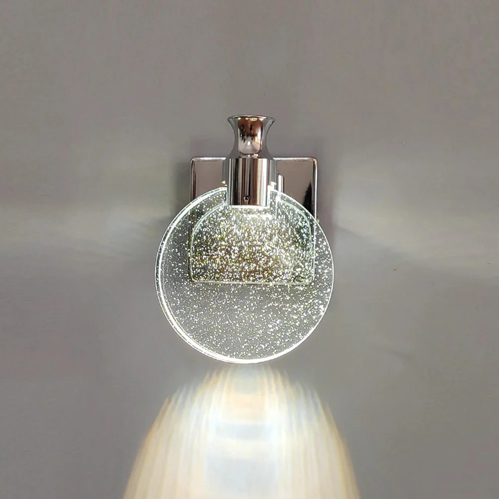 Modern Circular LED Wall Sconce �C Minimalist Glass & Metal Accent Light