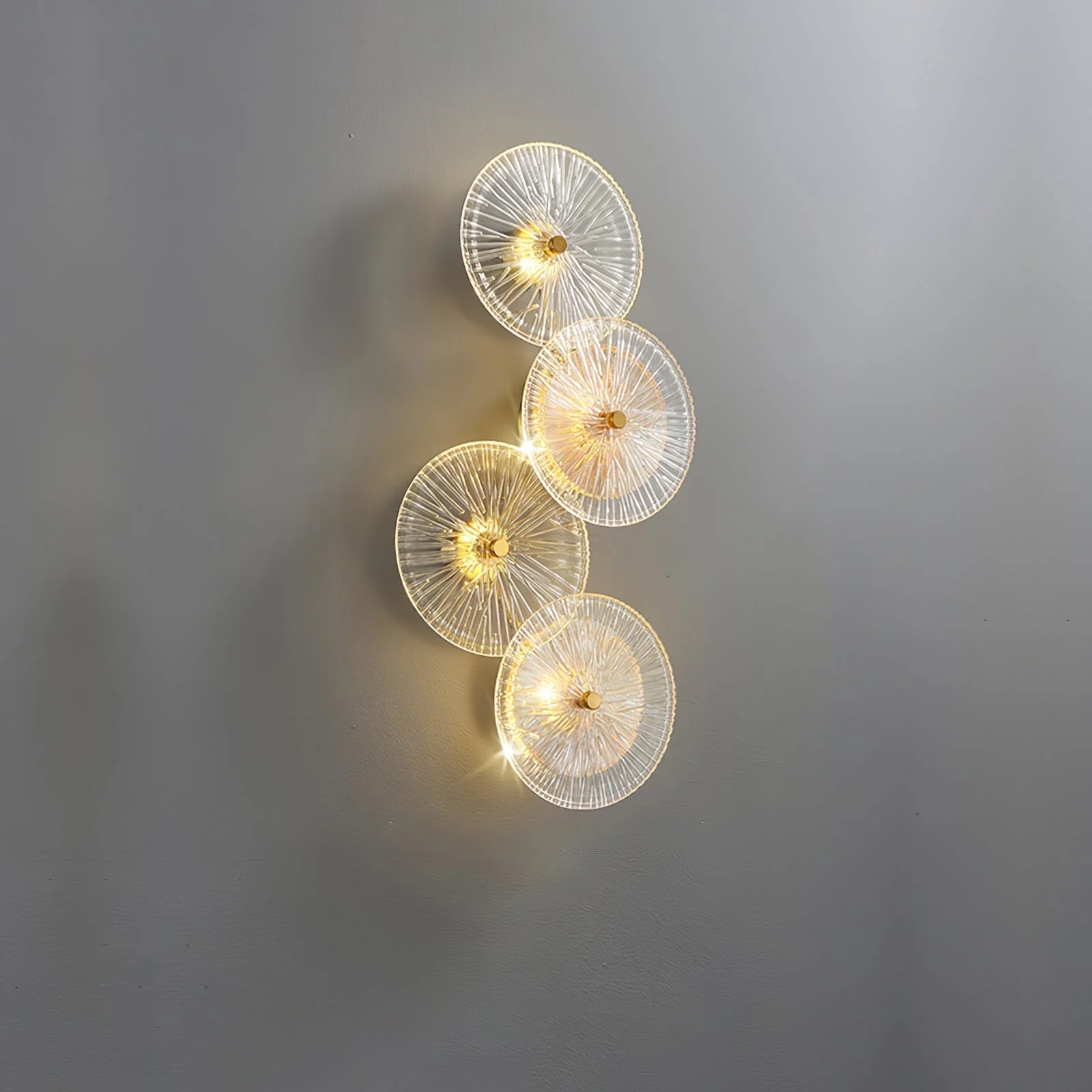 Modern Lotus Flower Wall Light �C Sculptural LED Sconce in Aluminium and Glass