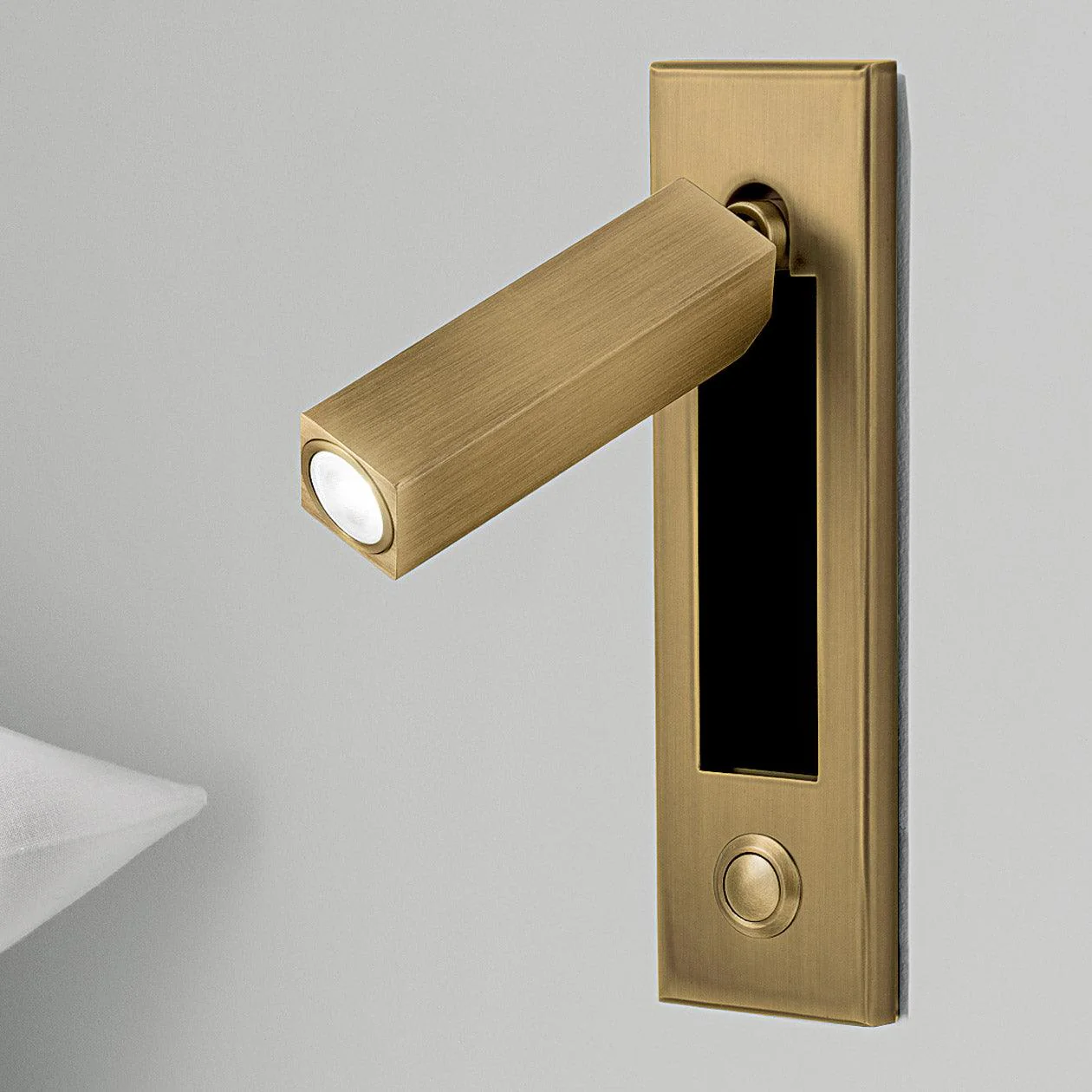 Modern Recessed Wall Light �C Adjustable LED Bedside Reading Lamp, Minimalist Design