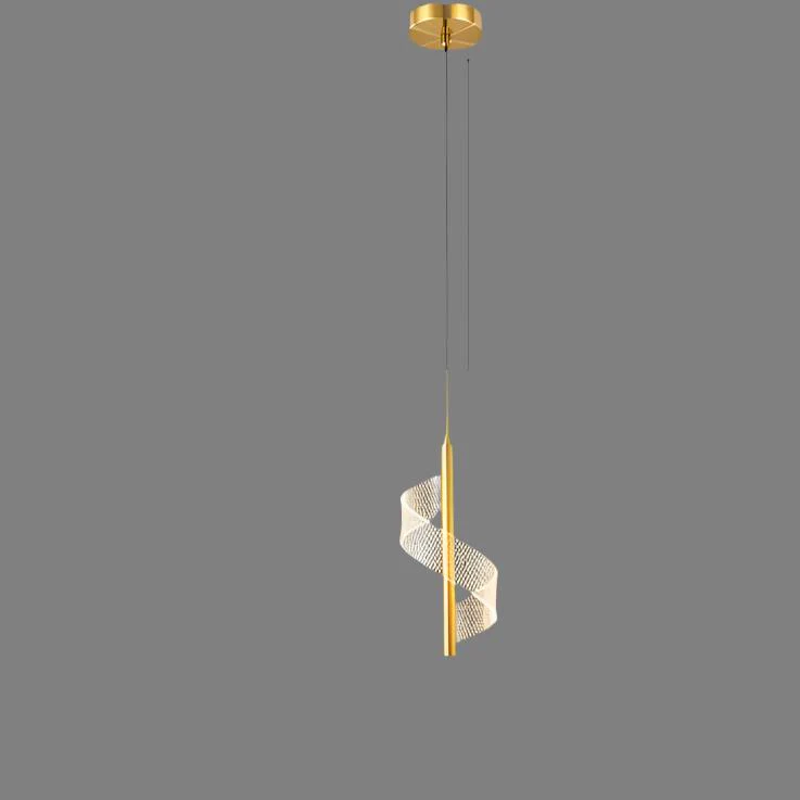 Modern LED Pendant Light �C Minimalist Spiral Design with Adjustable Hanging Height