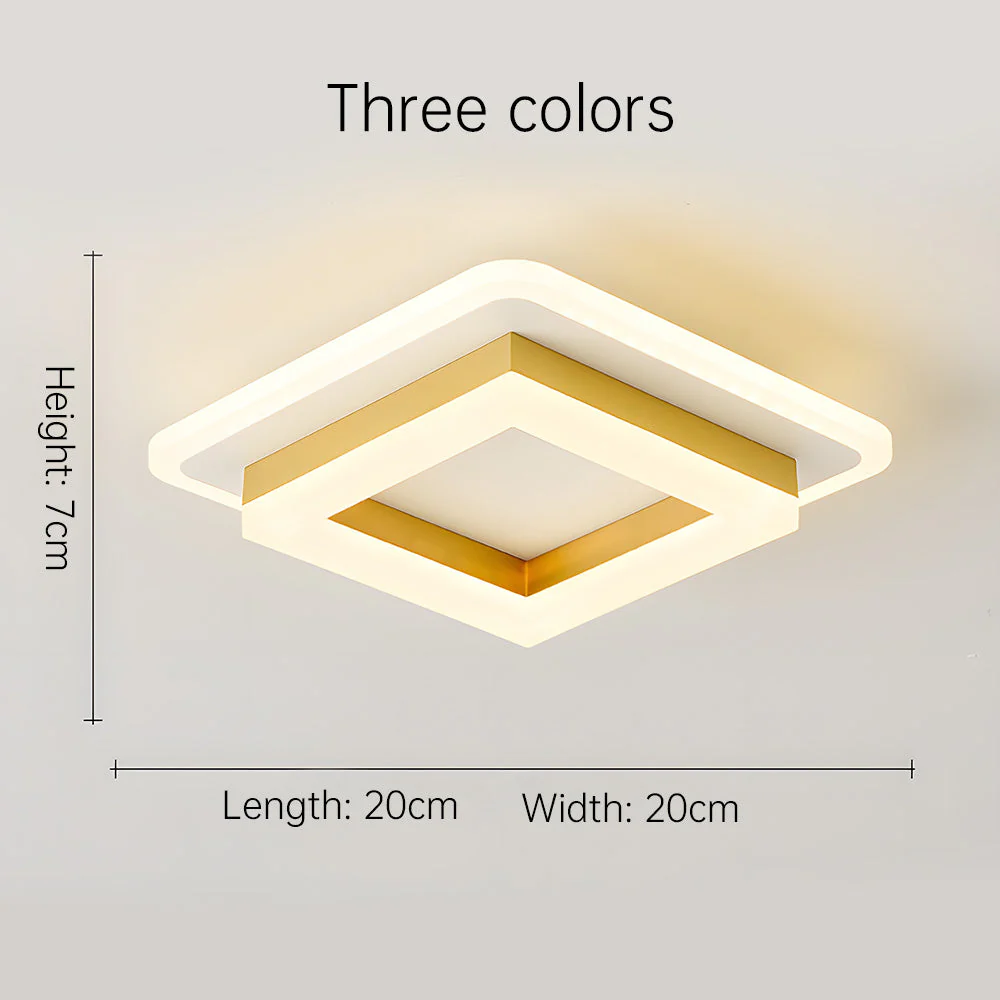 Modern Square LED Flush Mount Ceiling Light �C Minimalist Hallway & Bedroom Fixture