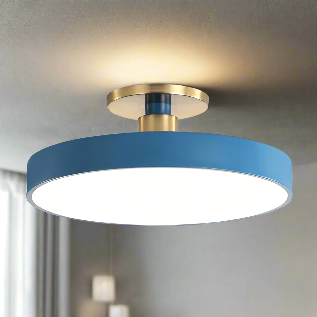 Modern Minimalist Semi-Flush Mount Ceiling Light with LED and Acrylic Design