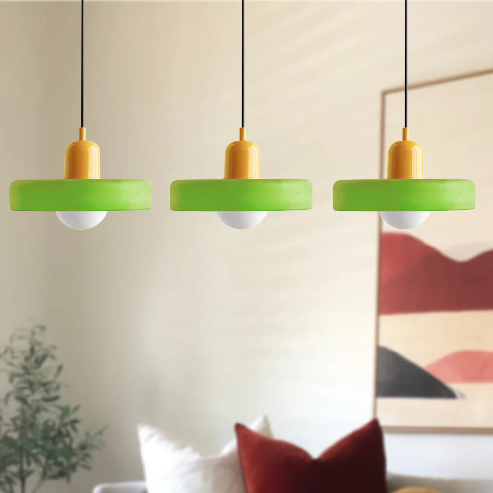 Modern Minimalist 3-Light Bauhaus Pendant Lamp with Glossy Glass Finish