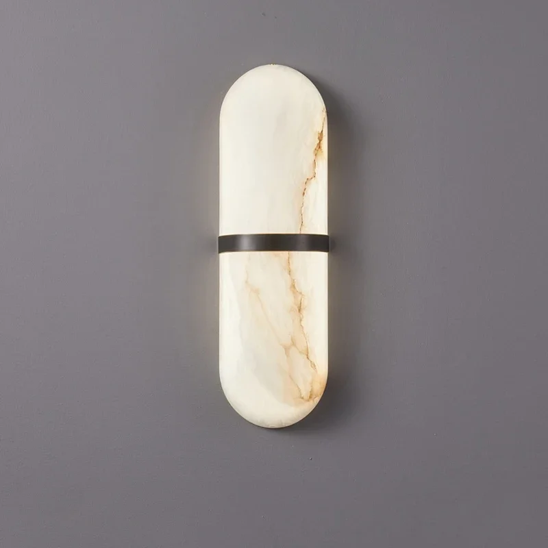 Scandinavian Wall Sconce with Marble Finish �C Modern LED Accent Lighting