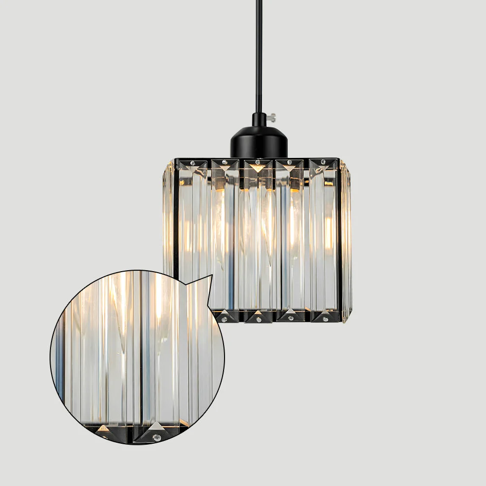 Modern Multi-Light Glass Pendant Light �C Sleek Geometric Design for Kitchen or Dining Room