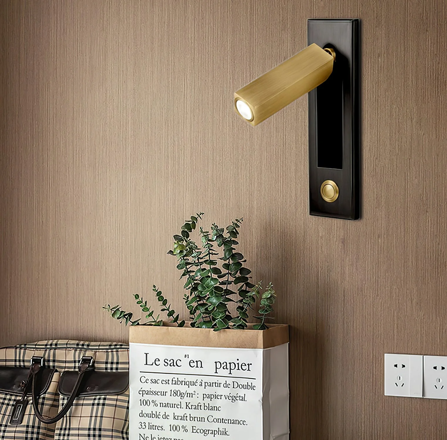 Modern Recessed Wall Light �C Adjustable LED Bedside Reading Lamp, Minimalist Design