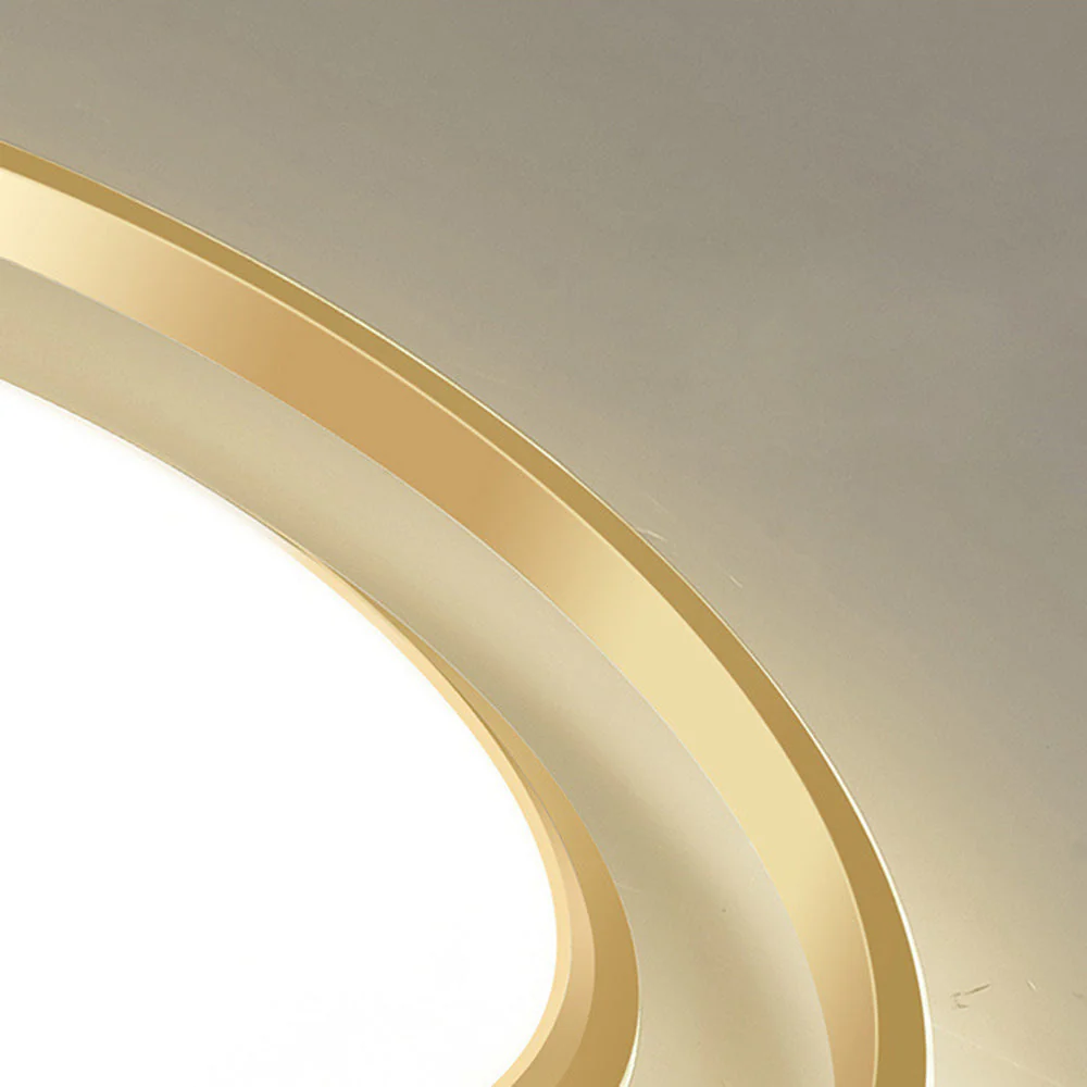 Modern Minimalist LED Flush Ceiling Light �C Circular Iron & Acrylic Fixture