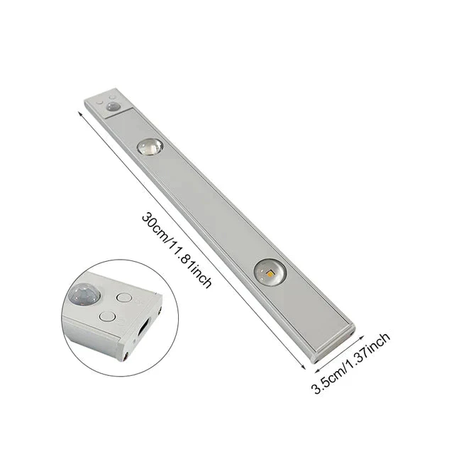 Wireless LED Motion Sensor Light Bar �C Rechargeable, Dimmable, Under Cabinet Fixture