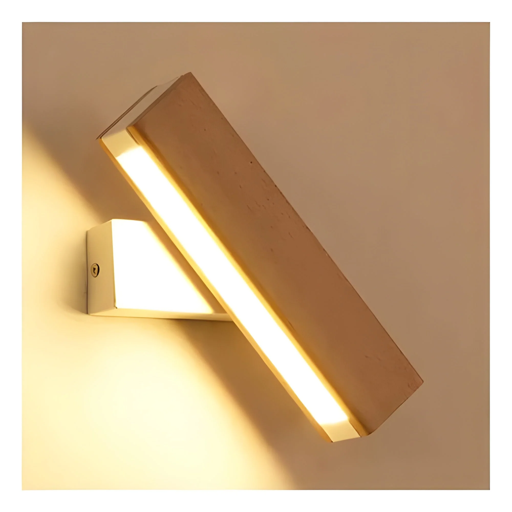 Modern Scandinavian Wooden LED Wall Light �C Minimalist Adjustable Wall Sconce