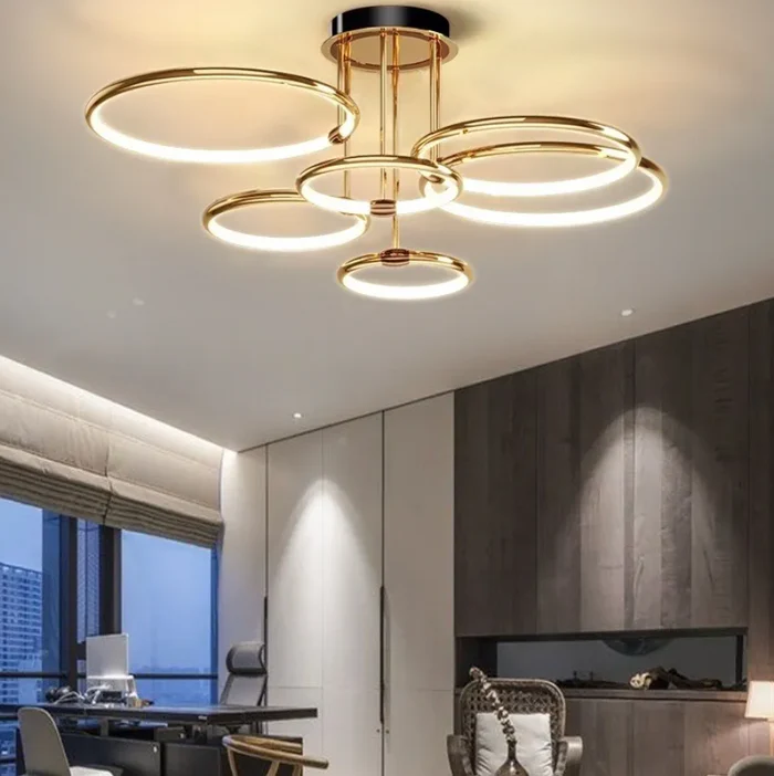 Modern LED Ceiling Light with Adjustable Brightness - Elegant Minimalist Design