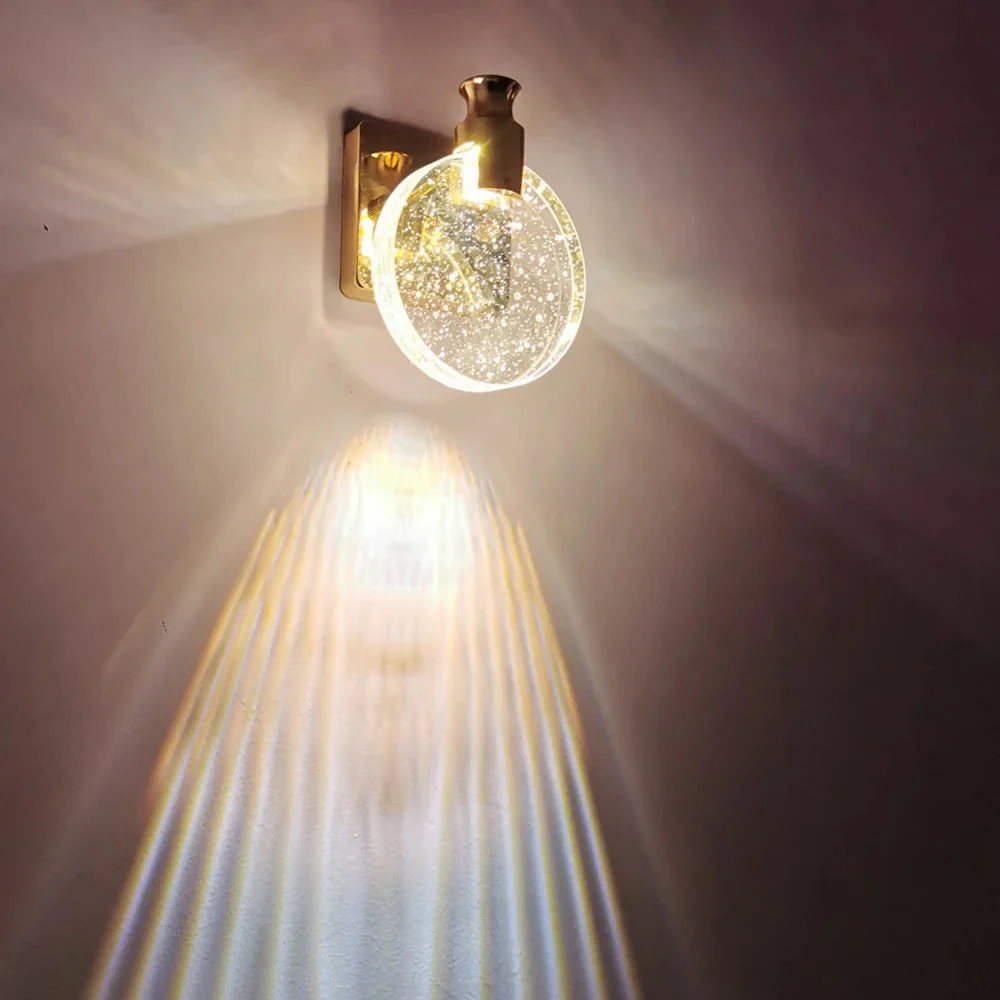 Modern Circular LED Wall Sconce �C Minimalist Glass & Metal Accent Light