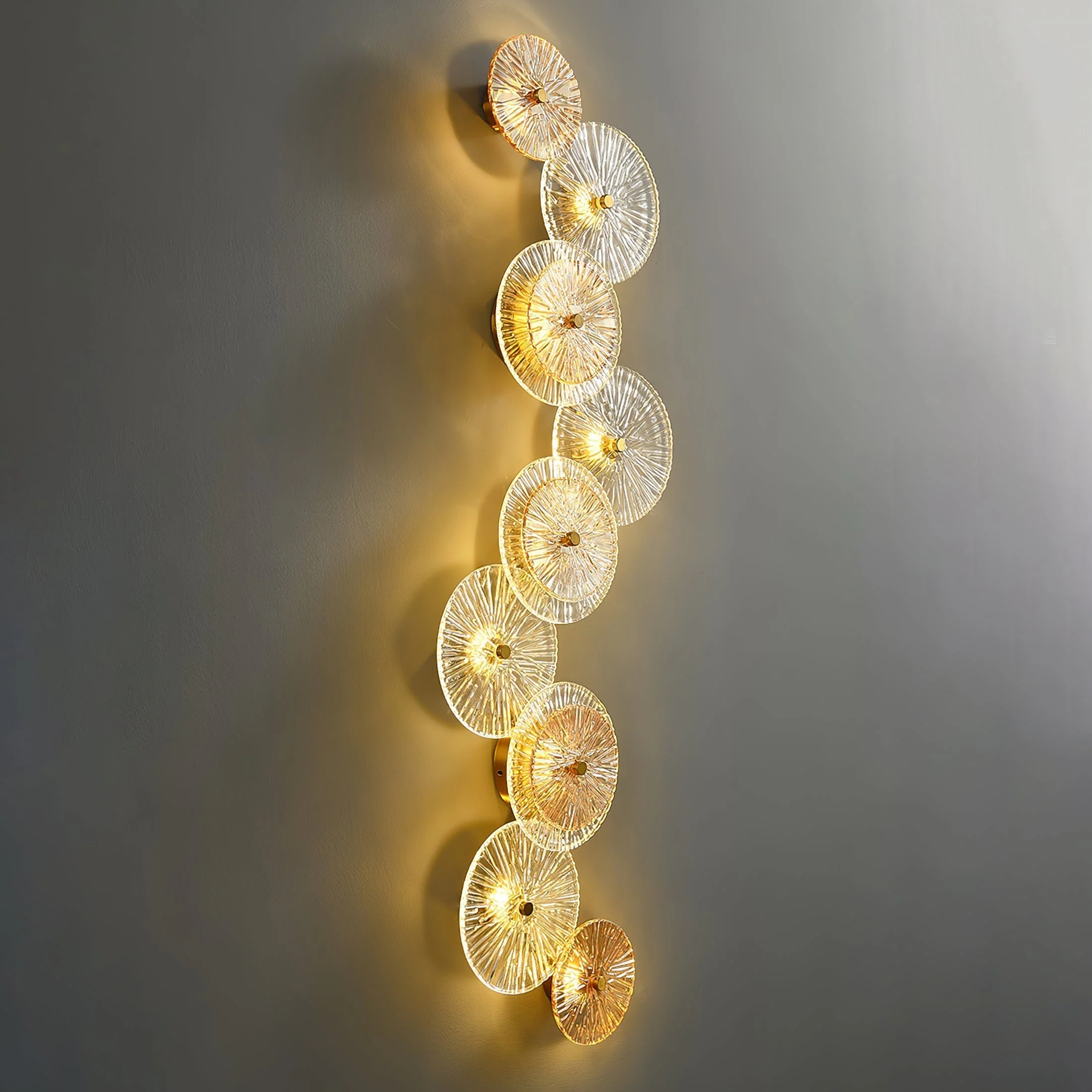 Modern Lotus Flower Wall Sconce �C Artistic LED Light with Elegant Radial Disc Design
