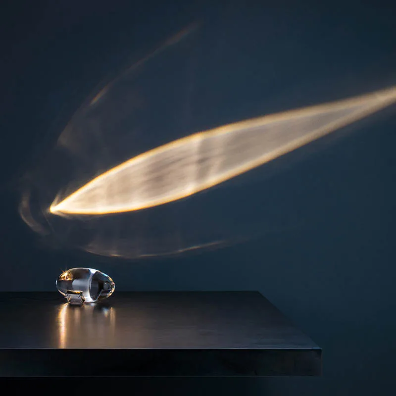 Crystal Eye Night Lamp with Starry Projection - Modern Minimalist Design