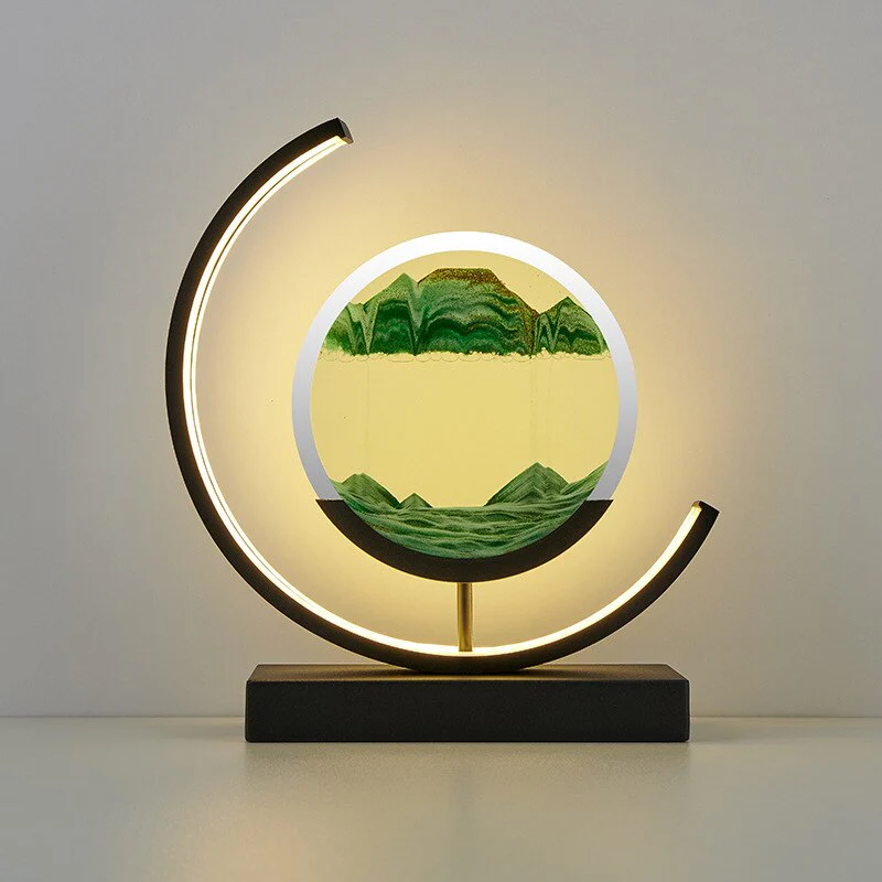Contemporary Quicksand Art Lamp with LED Light �C Elegant Minimalist Sand Sculpture