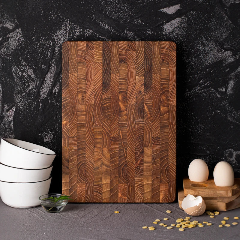Premium Teak End-Grain Cutting Board - Durable & Stylish Kitchen Essential