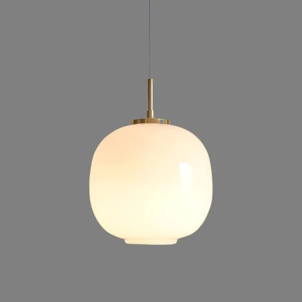 Contemporary Scandinavian Opal Glass Globe Pendant Light for Modern Interiors