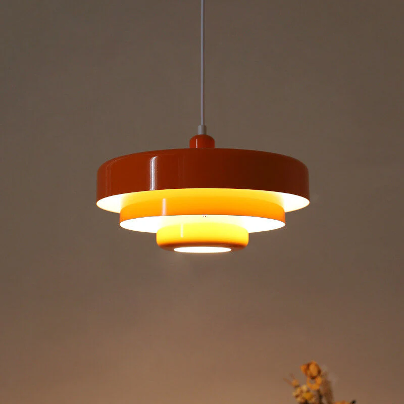 Mid-Century Modern Multi-Layered Pendant Light with Retro Charm