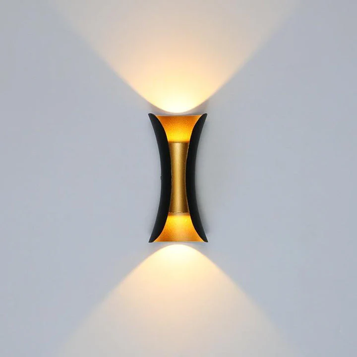 Modern IP65 Waterproof LED Outdoor Wall Light �C Dual Beam Minimalist Sconce, Aluminium