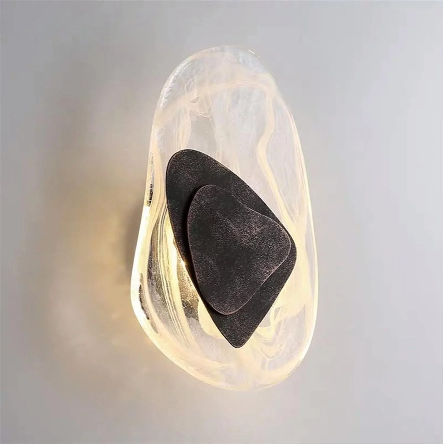 Modern Nordic Wall Light with Crystal Glass Shade �C LED Ambient Wall Lamp