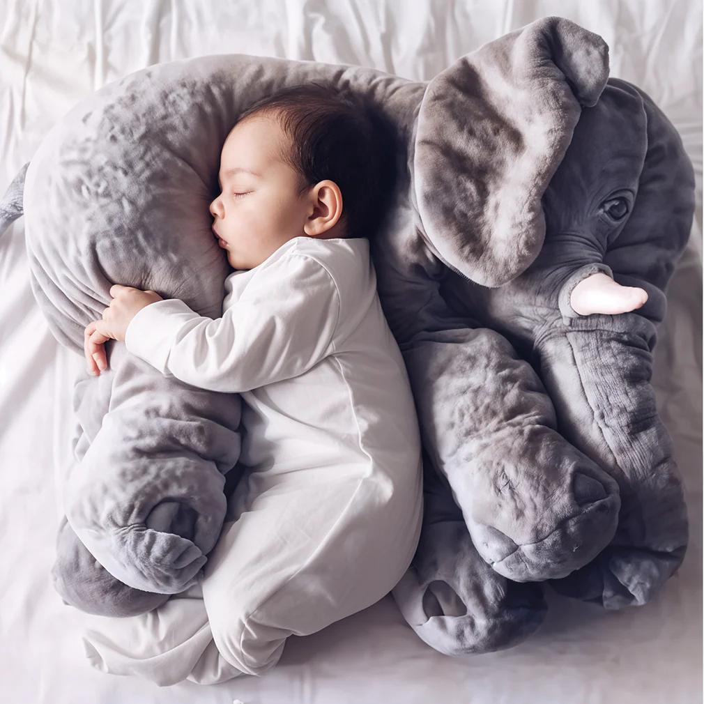 Plush Elephant Cuddle Pillow for Babies & Kids - Soft, Cozy, and Adorable