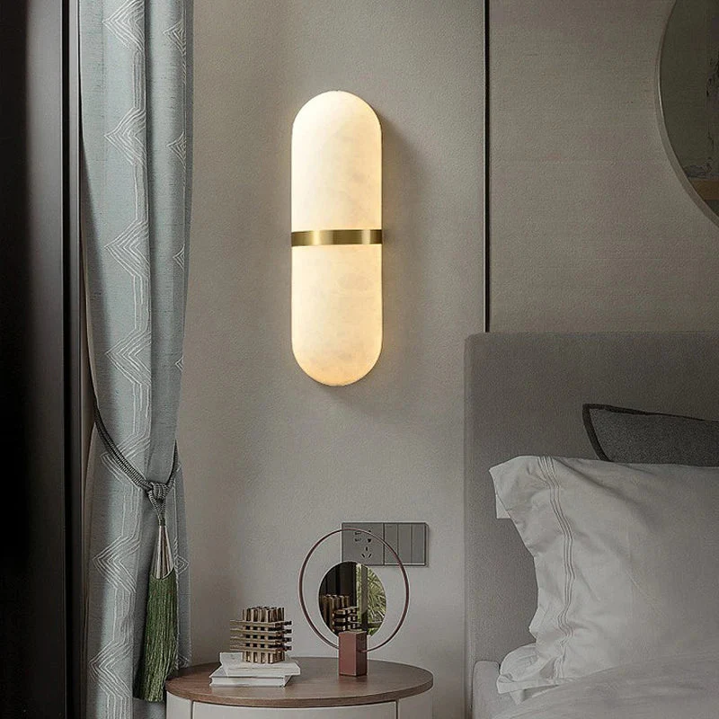 Scandinavian Wall Sconce with Marble Finish �C Modern LED Accent Lighting