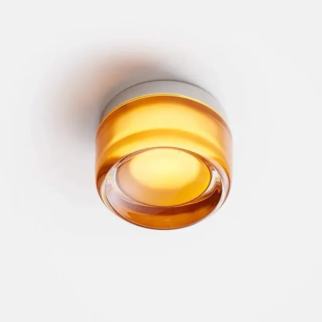 Modern LED Flush Mount Ceiling Light With Ribbed Glass Diffuser