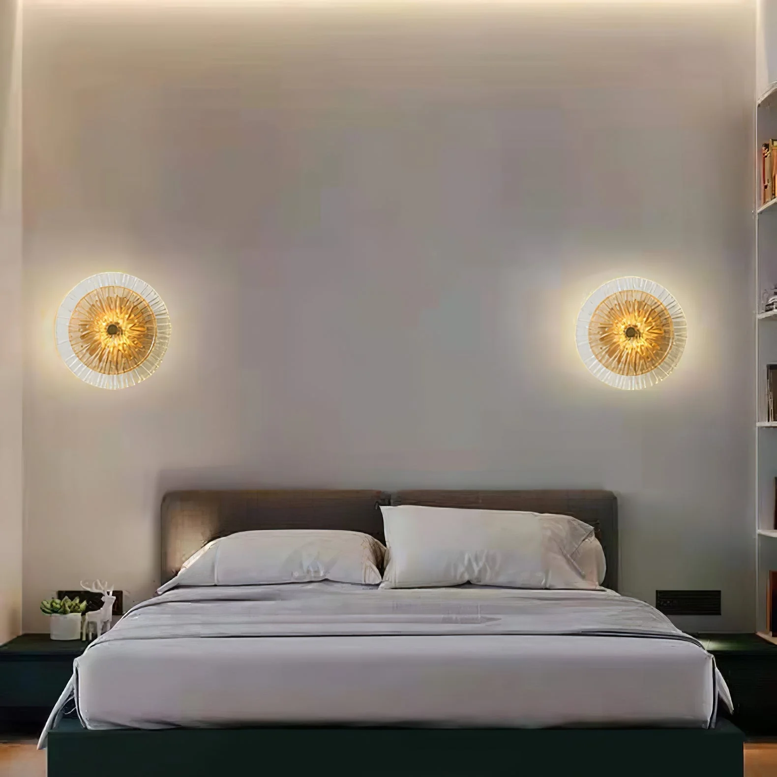 Modern Lotus Flower Wall Sconce �C Artistic LED Light with Elegant Radial Disc Design
