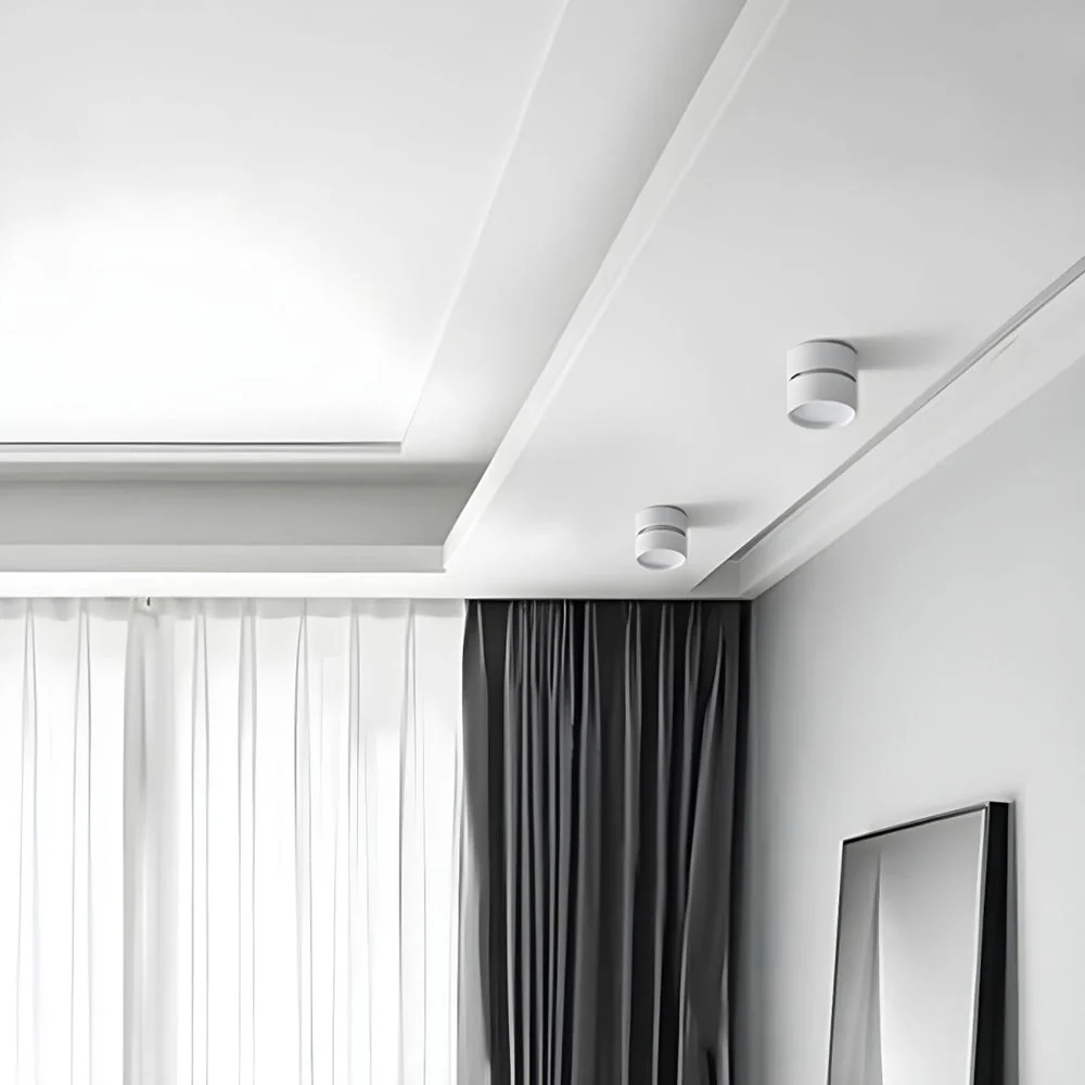 Modern Adjustable LED Ceiling Spotlight �C Minimalist Aluminium Flush Mount Light