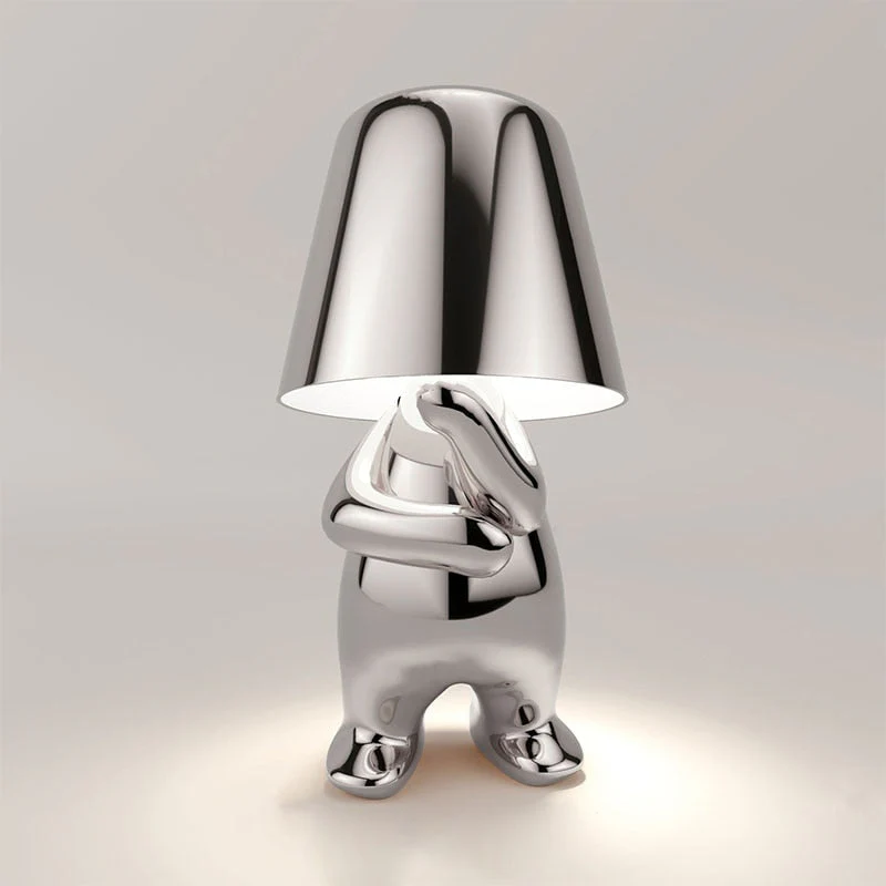 Modern Sculptural Table Lamp �C Whimsical Design with Rechargeable Battery