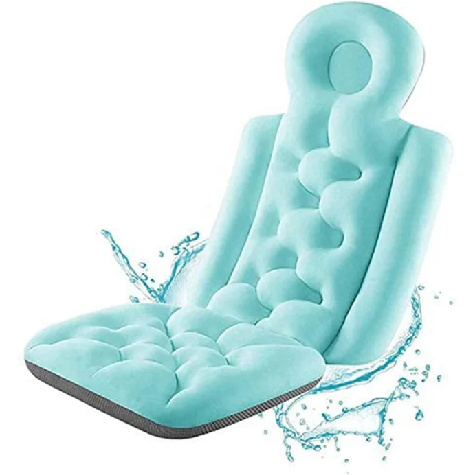 Ergonomic Waterproof Spa Bath Pillow with Non-Slip Suction Cups