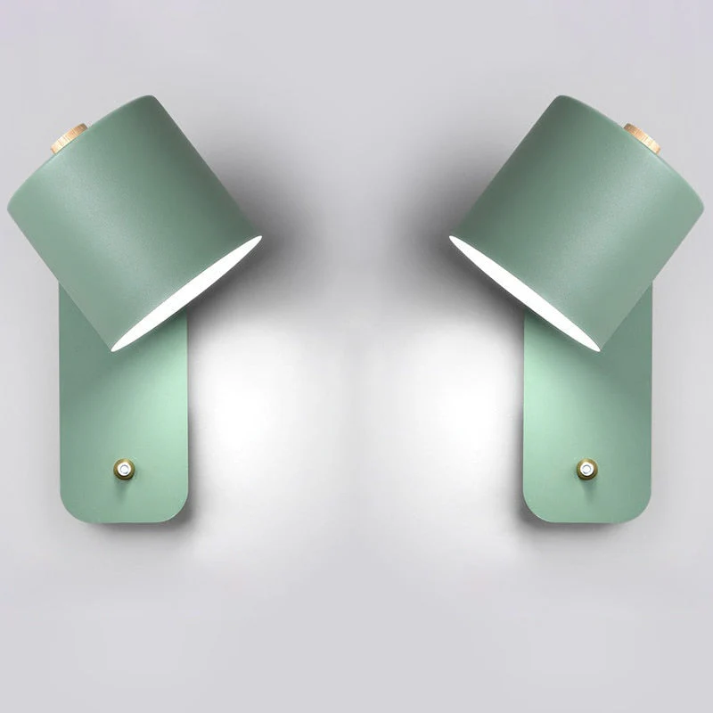 Modern Cylinder Wall Sconce with Switch - Minimalist LED Light Fixture