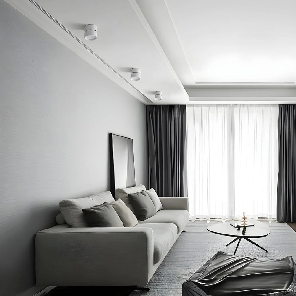 Modern Adjustable LED Ceiling Spotlight �C Minimalist Aluminium Flush Mount Light