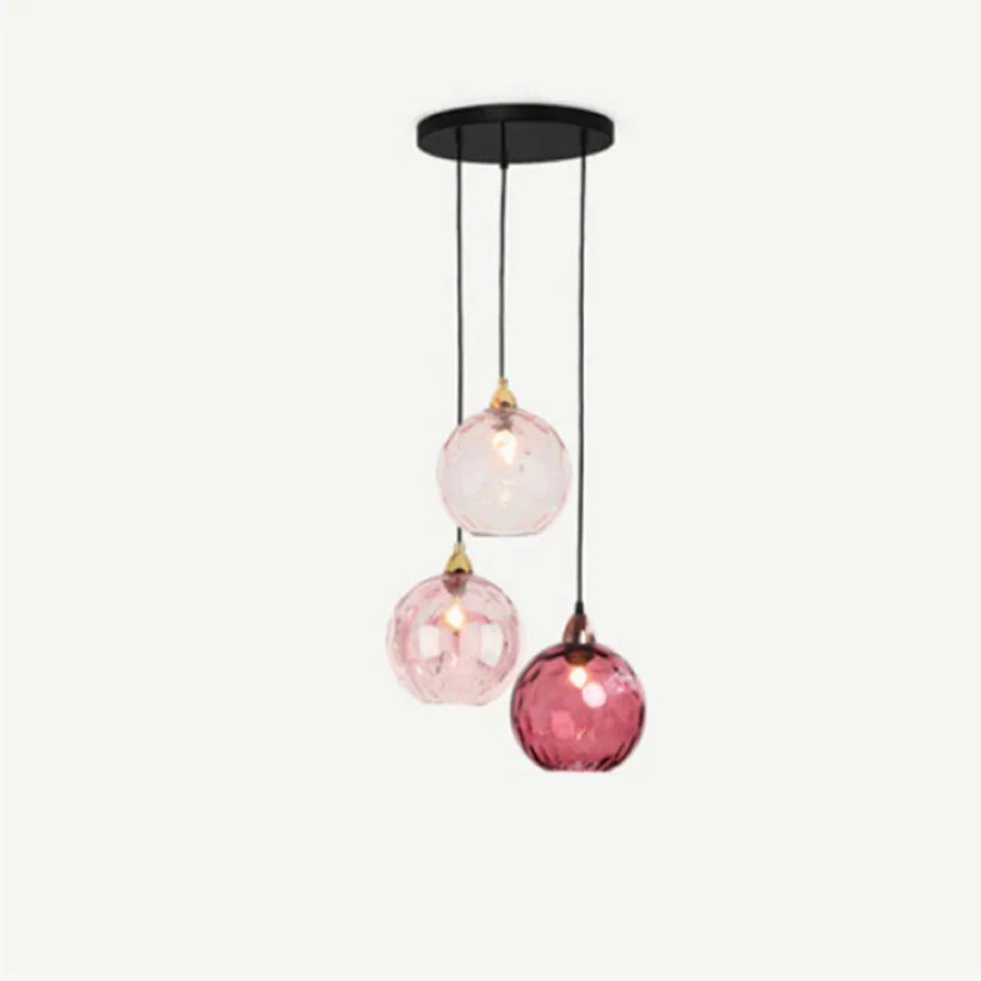 Modern Glass Cluster Pendant Light with 3 LED Globes - Cascade Design