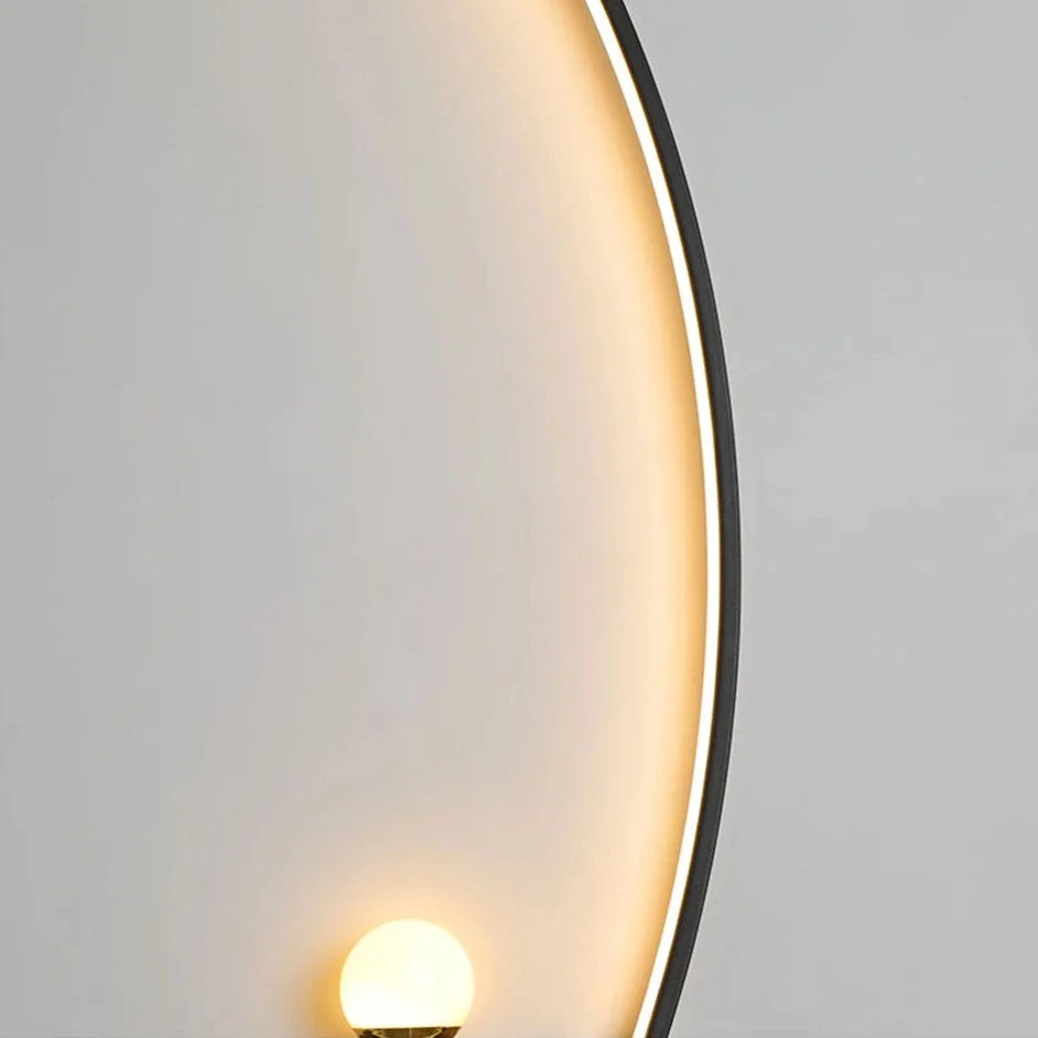 Minimalist LED Wall Light with Shelf �C Modern Arc Design & Ambient Lighting