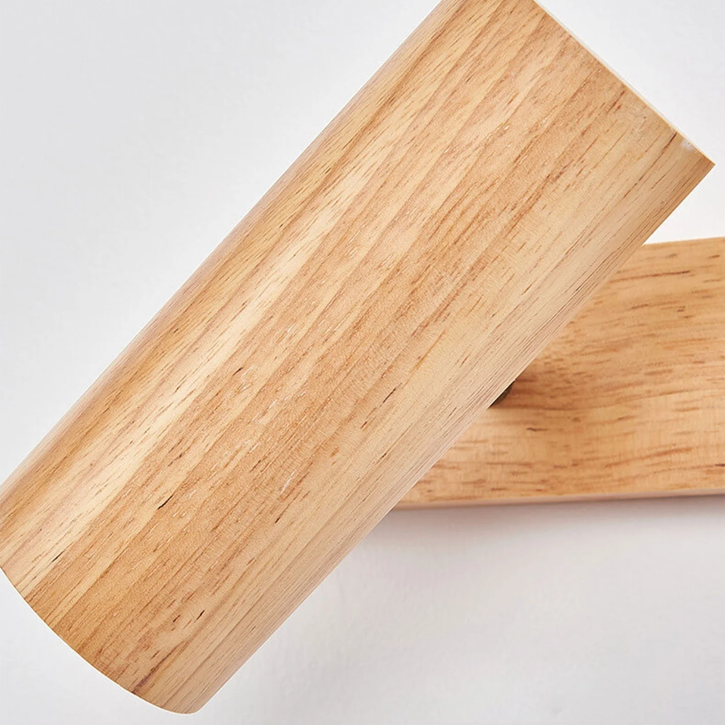 Modern Wooden Wall Light with Built-in LED �C Minimalist Sconce in 1/3/4 Spot Designs