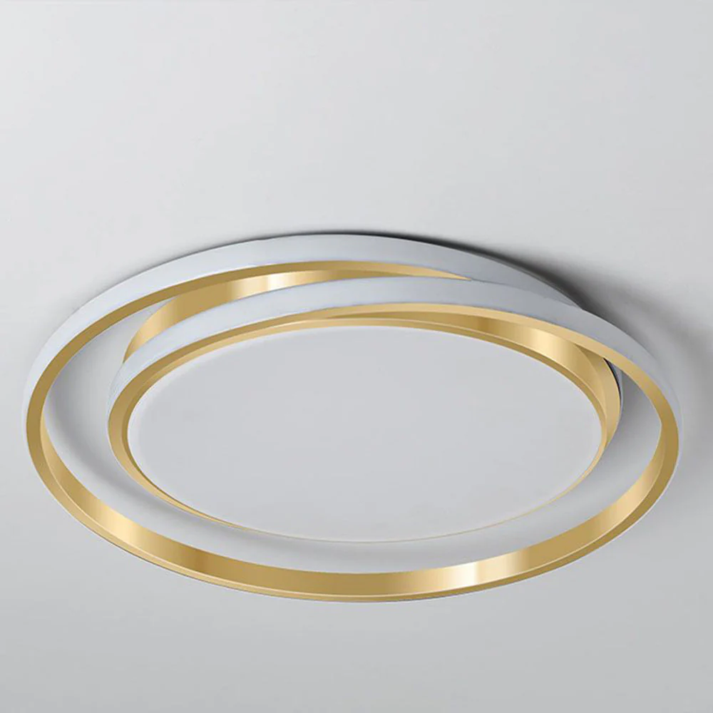 Modern Minimalist LED Flush Ceiling Light �C Circular Iron & Acrylic Fixture
